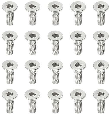 PATIKIL Vis Tête Cylindrique Six Pans Creux M2 x 6 Mm, Lot 100 Vis Acier Inoxydable 304 18-8, Boulons Fraisés Plats Six Pans Creux, Fixations Entraînement Hexagonal Qualité 6.8