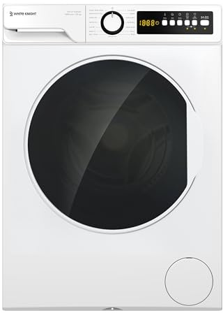 White Knight WK-AT75WDW White Freestanding 7+5kg, 1200 Spin Washer Dryer - D Rated, H84.5 x W59.7 x D52.7 (cm)