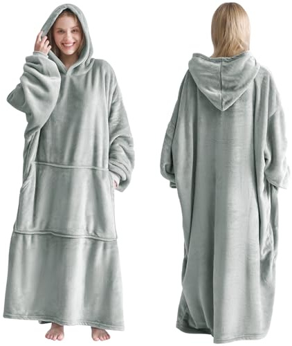 Good Nite Hoodie Decke mit Elastische Hülse Kuschelpullover, Oversize Hoodie Decken Pullover Kuschelpullover, Super weiche gemütliche warme komfortable Riesen-Hoodie, Decken Hoodie Geschenke