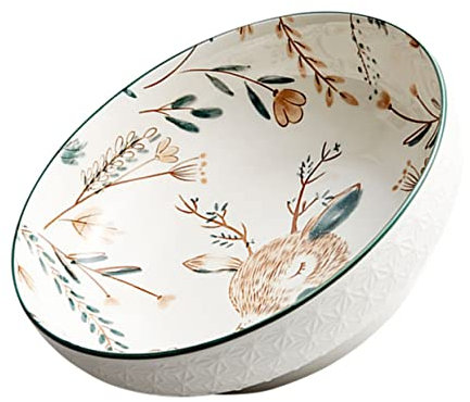 ABOOFAN Ciotola Per Zuppa in Ceramica Ciotola Per Frutta Fondo Antiscivolo Adatta Per Dessert Insalate Cucina Giapponese Cereali Pasta Frutta