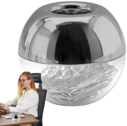 Magnetischer Büroklammer-Halter, rund, magnetisch, Memo-Lesezeichen-Spender, glatt, mit Büroklammer, rutschfest für Zuhause