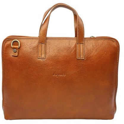 bupell Filigrane Aktentasche Laptoptasche Pietro aus pflanzlich gegerbtem Leder - Handgefertigt in Italien