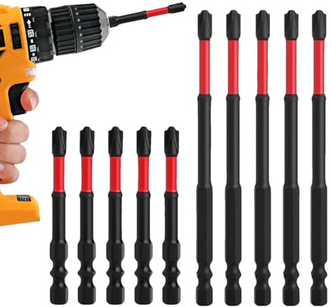 10Pcs FPH2 im pact Screwdriver Bit Set For Electricians, S2 Alloy Steel 65mm & 110mm, 1/4 Inch Hex Shank Magnetic Cross Slot Screw Driver Drill Bits For Machinery Maintenance Personnel Repair Engineer