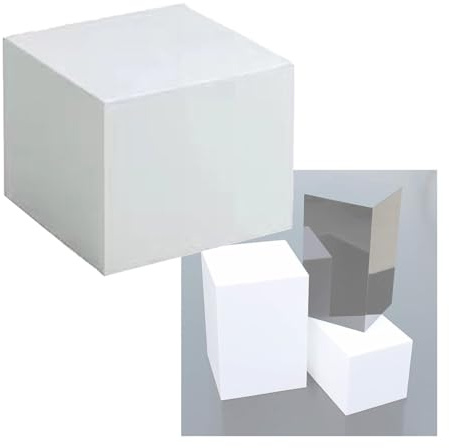 Piattaforma quadrata a cubo per manichini da sposa, tavolo elevatore, 40 x 120 cm, piattaforma bianca per uso commerciale e domestico