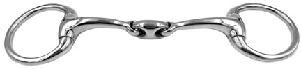 Equine Smile ErgoBit ES0097 Mors à tête d'olive double cassé en acier inoxydable Diamètre de l'anneau 55 mm Épaisseur de la morsure 14 mm (11,5 cm)