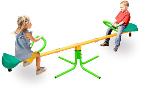 Mixtric Kinderwippe Outdoor-Wippbrett Für Kleinkinder Zum Spielen Im Garten Stabiles Balancebrett Aus Holz Mit Rutschfestem Griff