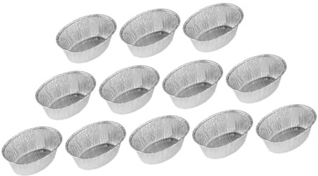 HIAKDOFT 125 pièces Barquettes Ovales Aluminium Jetables Plateaux de Cuisson Format pour Barbecue Pâtisserie et Réchauffage Résistantes à Haute Température Usage Cuisson et Conservation