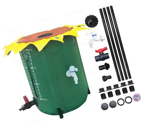 Oxtxuzdm Seau de stockage d'eau pliable multifonction en PVC, capacité de 13 gallons en plein air, camping, jardinage, collecte de pluie, récipient de collecte d'eau de pluie grande capacité