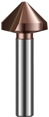 Fresa de chaflán con orificio recto de 90°, diámetro de 4,5-60 mm, brocas de enrutador de 3 flautas, paquete de 1(35mm)