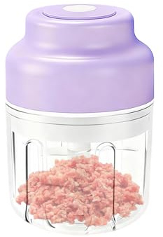 Aglio Tritatore - 320 ml Senza Fili Portatile Utensili da Cucina,Cipolla Tritatore Affettatore,Per Cucinare Barbecue Forno All'aperto Campeggio Festa Hamburger Preparazione Cibo Carne