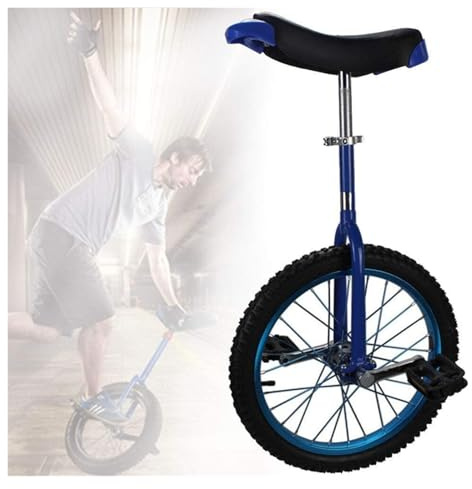Enhjuling, 16/18/20-tums hjul, halkfria med aluminiumfälg, extra tjocka däck, justerbar sadel(Blu,16inch)
