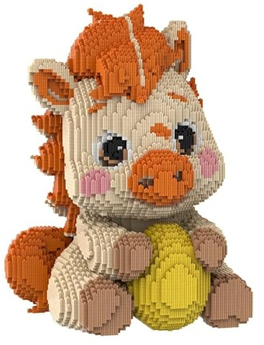 KeKeDuo Mikro Bausteine Sets, 6000+ Klemmbausteine 50CM Hoch Groß Pferd Modellbausatz, DIY Mini Bricks Tier Bauset Kreative Konstruktionsspielzeug Geschenke für Teenager und Erwachsene