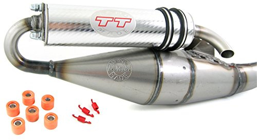 Leovince TT cromato, Tuning Sportivo Scarico Yamaha Jog R 50/Yamaha Neos 50