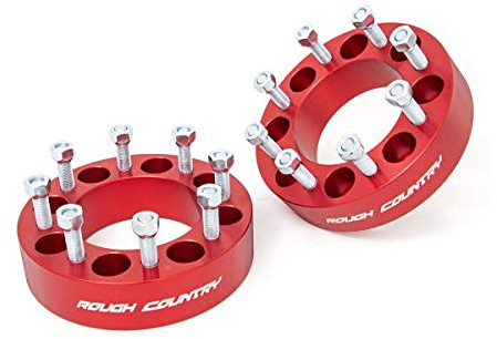 Rough Country 2 Wheel Spacers for 1994-2011 Ram 2500/3500 | Pair - 1099RED