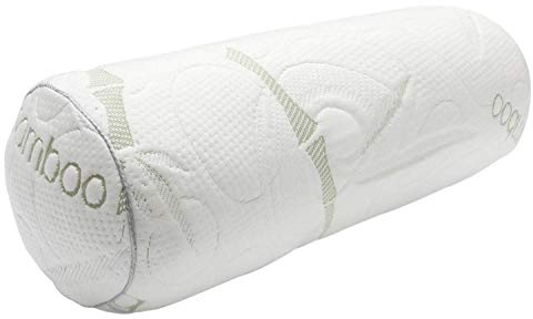 Kingnex Bolster Roll Pillow for Sleeping on Back or Side Under Knee to Relief Lower Back Pain Between Legs for Side Sleepers Cylinder Pillow with Removable Cover 20x8