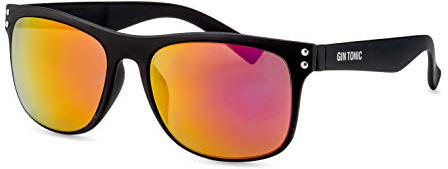 Gin Tonic Eckige Herren Sonnenbrille/Leichte Sonnenbrille mit verspiegelten Gläsern im sportlichen Design