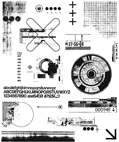 Stampers Anonymous Cling RBBR Stamp Set Gltch, Mini Glitch