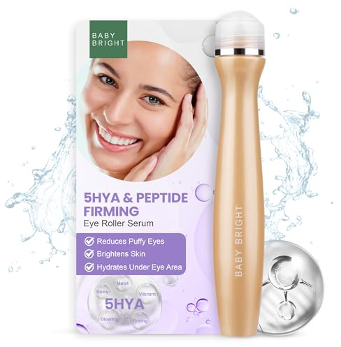 Baby Bright Advanced Siero - Idratante Roll On Serum, Rullo Contorno Intensivo, Riduce Contorno Occhi Occhiaie, Schiarisce Contorno Occhi – 5 Acidi Ialuronici & Peptidi (15ml)