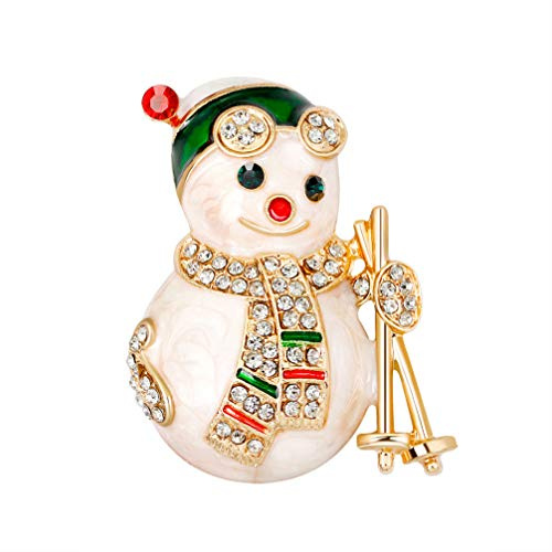 Weihnachtsschneemann Brosche FüR Damen Cartoon Design Charmante Anstecknadel FüR Festliche Kleidung Ideal Weihnachtspartys Und Dekoration