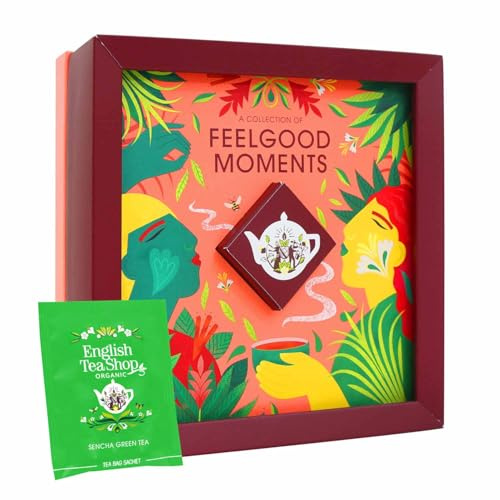ETS Tee Geschenk Box Feelgood Moments | Premium Teegeschenk Set mit 4 x 8 Ayurveda Tee Sorten | Tee Set zum Geburtstag, Weihnachten, Ostern | BIO | 32 Teebeutel
