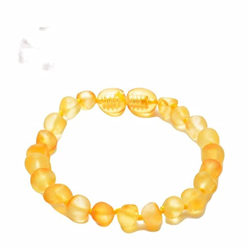 Armband Herren, Armband Herren Perlen Gelb Bernstein Bernsteinarmband Perlenarmbänder Geschenke für Männer 15cmx8mm