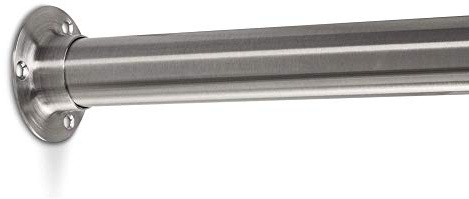 SOTECH 2 Stück Schrankstange 1000 mm RUND Ø 25 mm Edelstahl rostfrei | mit 4 Stück Edelstahl Schrankrohrlager CIRCLE / Schrankrohr / Garderobenstange