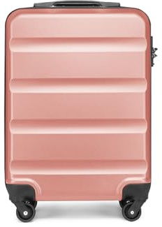 KONO Handgepäck Koffer Kabinentrolley M Leichter Reisekoffer aus Hartschale Rollkoffer mit TSA Schloss und 360° Spinner Räder, 55x38x20cm, 33Liter (Rosa)