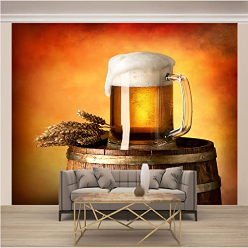 Vlies Tapeten Wandtapete Gelbes Bier Größe:W250CMxH175CM 3D Wandbild Tapete Vlies Tapete Wandtapete Tapete Wohnzimmer Wanddekoration Fototapete 3D Tapete Effekt Wandbild