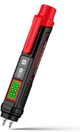 SATMW HT67 Humidimètre numérique pour Bois Testeur Professionnel d'humidité du Bois 0~58% Hygromètre pour Bois Écran LCD Détecteur d'humidité pour Bois
