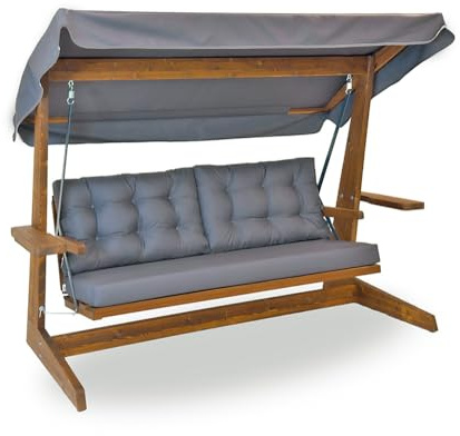WESTMANN Holz Hollywoodschaukel Viva 2400 Anthrazit 237x115x175 cm
