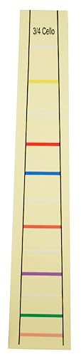 CORHAD Cello Fingeraufkleber Gelb für 3/4-Cello Fingerpositionsmarkierung Papier zur Griffbrett Lernhilfe für Anfänger