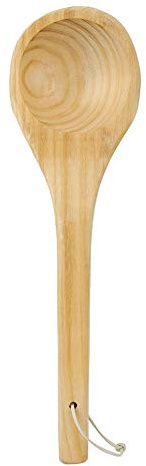 Masyrt Sauna-Schöpflöffel,Einzelner Sauna-Löffel aus Holz,Sauna Spacelöffel aus Holz,Saunalöffel aus Holz Sauna-Zubehör mit Komfortgriff für Restaurant Küche und Sauna 39 cm lang