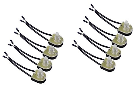 ORFOFE 8pcs Silver Lamp Rotary Light Knob for Ceiling and Wall Lamps Easy to Install for Lighting