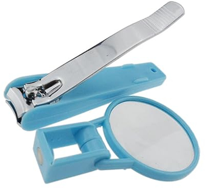 Babynagelknipser mit Lupe für Sichere Pflege, Ergonomisch | Kunststoff und Edelstahl, Leicht zu Verwenden, für Babys und Ältere Personen, mit Zubehör