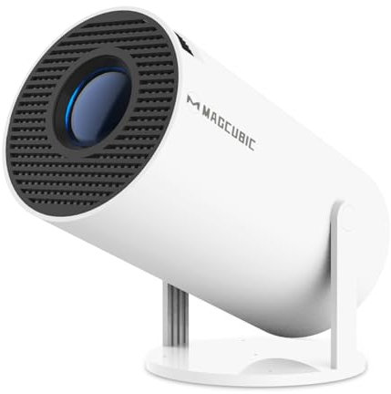 Mini Beamer 4K Unterstützt Android 11, Smart Projector 5G WiFi 6 BT 5.0, Mini Projektor Full HD 1080P Unterstützt 200ANSI 8000L Auto Horizontal Trapezoid Correction (weiß)