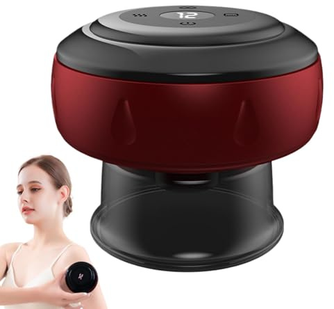 Masajeador eléctrico con ventosa al vacío | Herramienta de masaje 4 en 1, kit de ventosas en casa, masajeador inteligente tipo C para circulación y piel más tensa, portátil para cuello, de