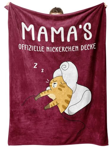 Juratar Mama Geschenk Kuscheldecke-Geschenk für Mama Geburtstag 157x132cm | Lustiges Mutter Geschenk Zum Geburtstag, Weihnachten oder Muttertag, Geburtstagsgeschenk für Mama, besonders weicher Qualität