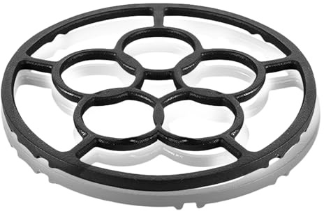 Werownsgso 2PCS Cast Iron Pan Support Ring Stove Stand Five Ring Pot Rack Non Slip Gas Ring Reducer Burner Grate Gas Stove Bracket Non Slip Pot Rack For Kitchen Countertop (Universal)