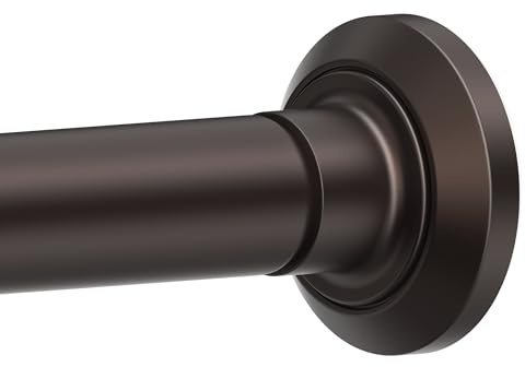 ENJOYBASICS 1 Bronze Shower Curtain Rod, 30-76 Adjustable, Secure Tension