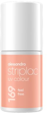 alessandro Striplac UV-Nagellack Feel Free - Deckend & Kratzfest bis zu 15 Tage - Leichtes Auftragen - Schonende Abziehtechnologie - Vegan - Orange, 6,5ml