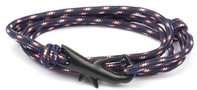 aninu Bracelet Requin avec App de Suivi – Adoption Symbolique Requin, Bracelet Surfeur Paracord Pendentif Requin Acier, Amitié Couple Cadeau Homme Femme Enfant, 7 Couleurs