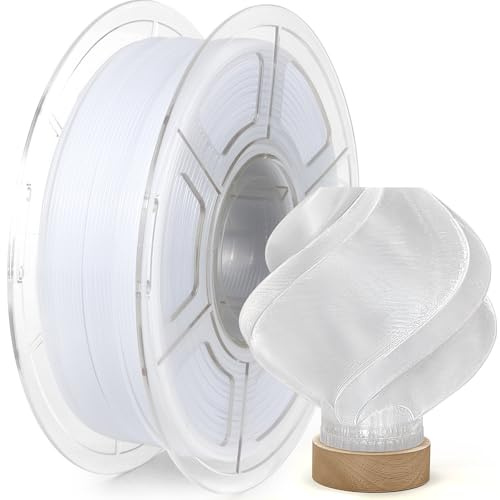 IEMAI PETG Filament 1.75mm 1Kg, High Speed Durchscheinend PETG Weiß 3D Drucker Filament, Maßgenauigkeit +/- 0,02 mm