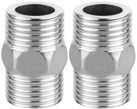 2 Stück 1/2 Zoll Rückschlagventil aus Edelstahl, 1/2 Zoll Außengewinde Rückflussverhinderer, 1/2'' Rücklaufventil, Rostfrei und Wasserdicht für Pumpe, Garten, Waschmaschine, Fass