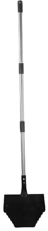 Sorandy Pelle Plate de Jardin, Acier Tainless Pelle de Nettoyage de Jardin, Outil Extérieur de Bêche 25cm Lame Trapézoïdale Réglable 120cm Poignée pour Déshercer L'enlèvement