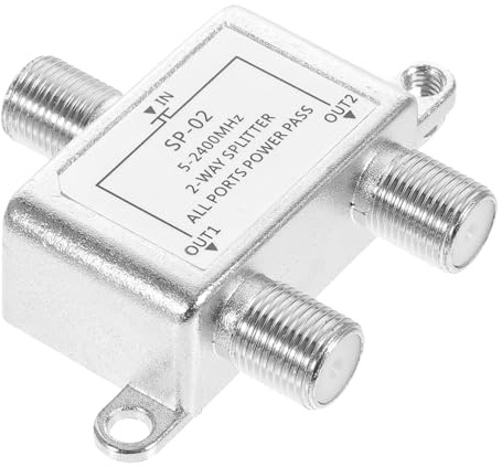 LRXIYODE Coaxial Cable Splitter Compatible Tv Aerial Splitter for Cable Tv Amplified Antenna Catv System Digital Signal Distribution Replacement