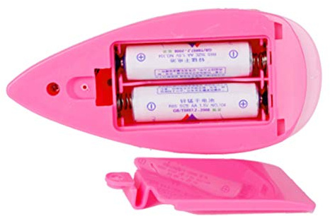 Mini Ferro da Stiro Elettrico Giocattolo Sicuro, Ferro Simulato con Luce per Far Finta di Giocare con Materiali Non Tossici per Bambini (PINK)