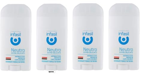 4 deodoranti Infasil Neutro Extra Delicato Deo Stick – Deodorante senza sali di alluminio 50 ml + keyring italy shop service