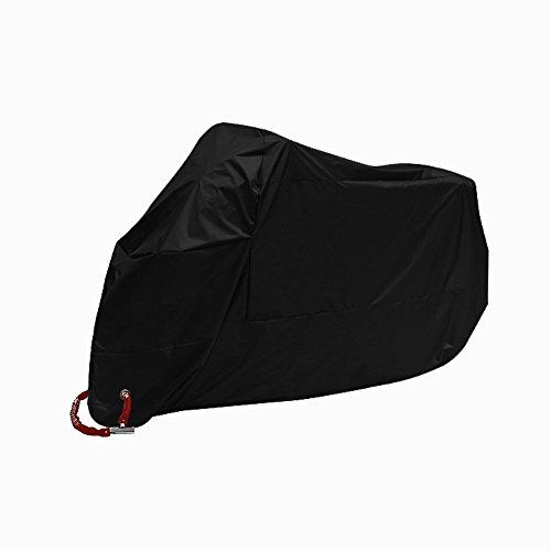 Bestland Motorrad Abdeckung Wasserdicht Staubdicht UV-Schutz Atmungsaktiv Sunblocker Motorradplane Cover Outdoor Roller Abdeckplane, Schwarz (3XL)