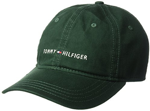 Tommy Hilfiger Mens Logo Dad Baseball Cap, Pine Grove, One Size
