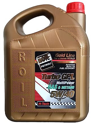 4 Litri di Roil MULTIPOWER ►Nuova Formula◄ Turbo GPL 5W40 Gas & METANO - ACEA A3/B4 C3 - Olio Totalmente Sintetico con aggiunta di Un POLIMERO Elastico per la Protezione di sedi e guarnizioni VALVOLE